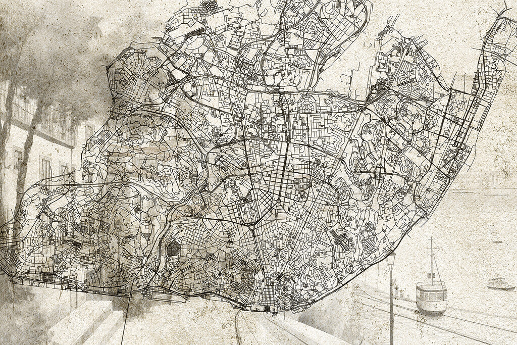 Mapa de uma cidade Mapa de uma cidade