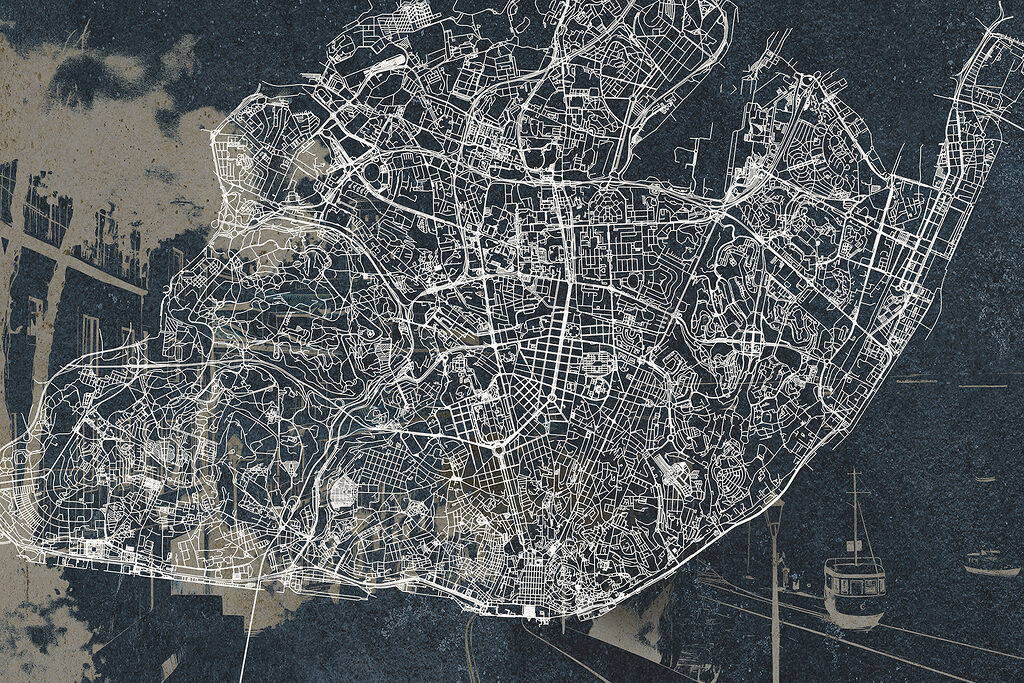 Mapa de uma cidade Mapa de uma cidade