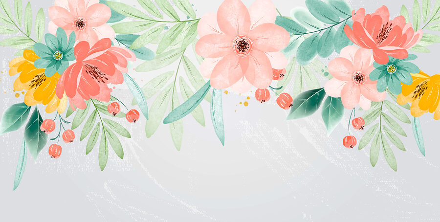 Grande plano de flores