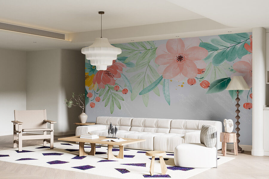 Grande plano de flores