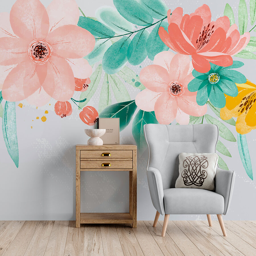 Grande plano de flores