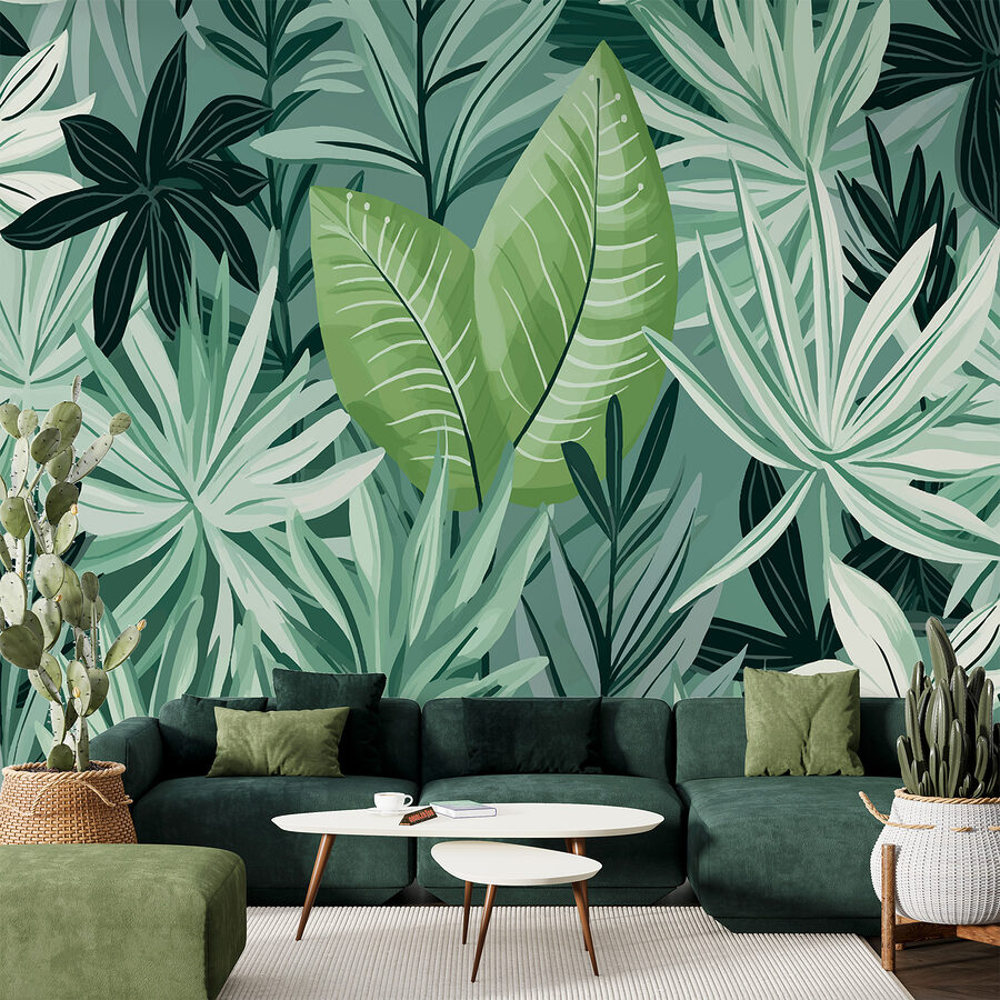 Folhas e plantas verdes