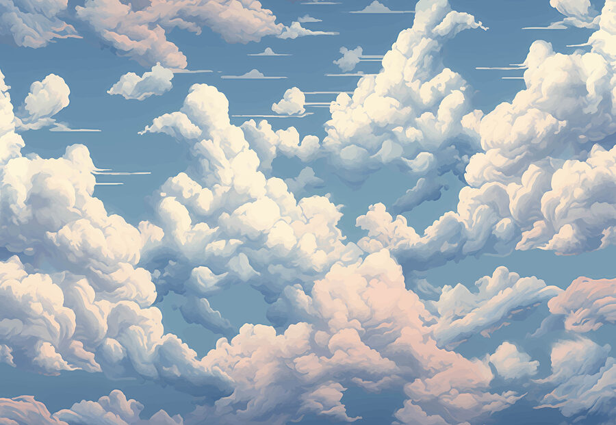 Céu azul com nuvens Céu azul com nuvens