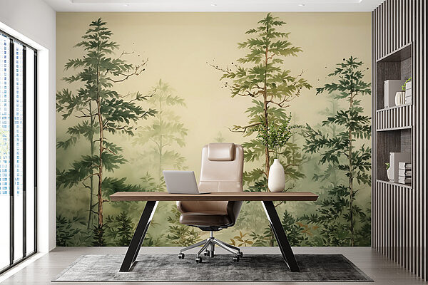 Pintura de uma floresta Pintura de uma floresta