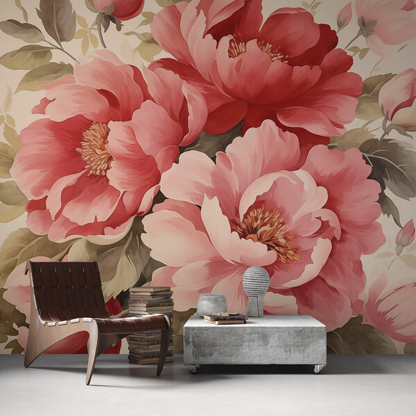 Papel de parede Papel de parede Grande plano de flores (REF: w01733)
