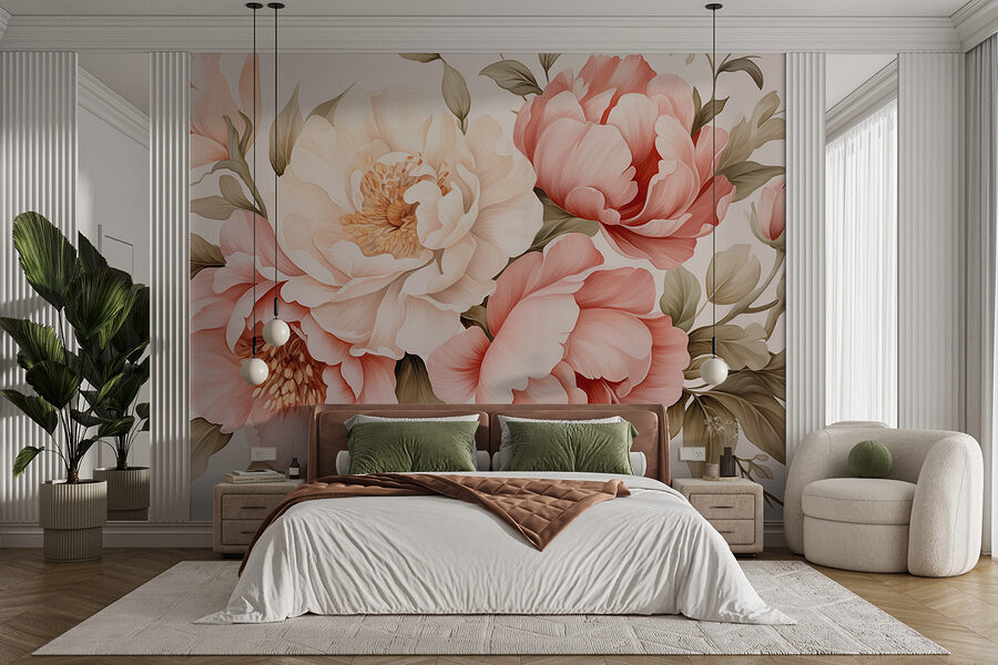 Papel de parede Grande plano de flores