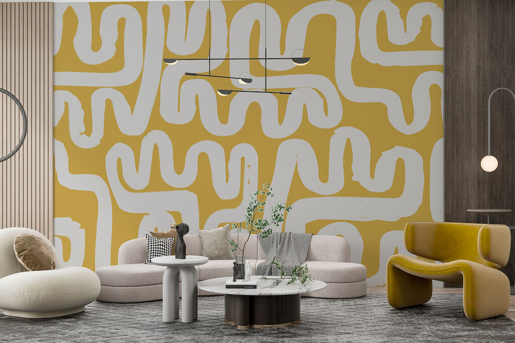 White and yellow maze