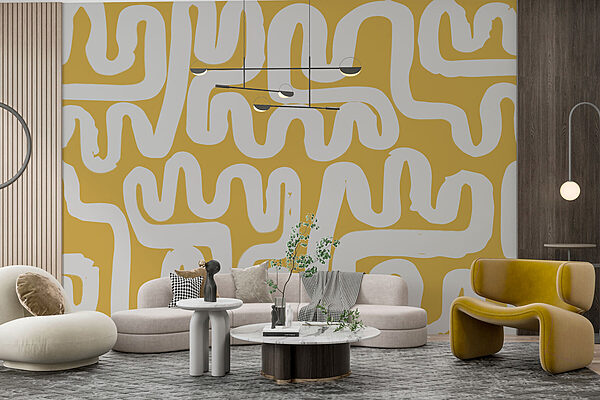 Labirinto branco e amarelo Labirinto branco e amarelo