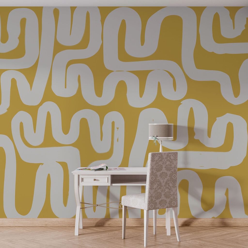 White and yellow maze