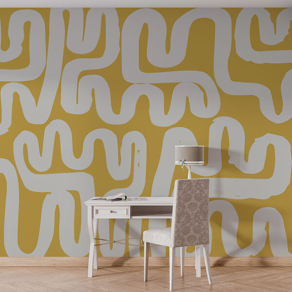 Labirinto branco e amarelo Labirinto branco e amarelo