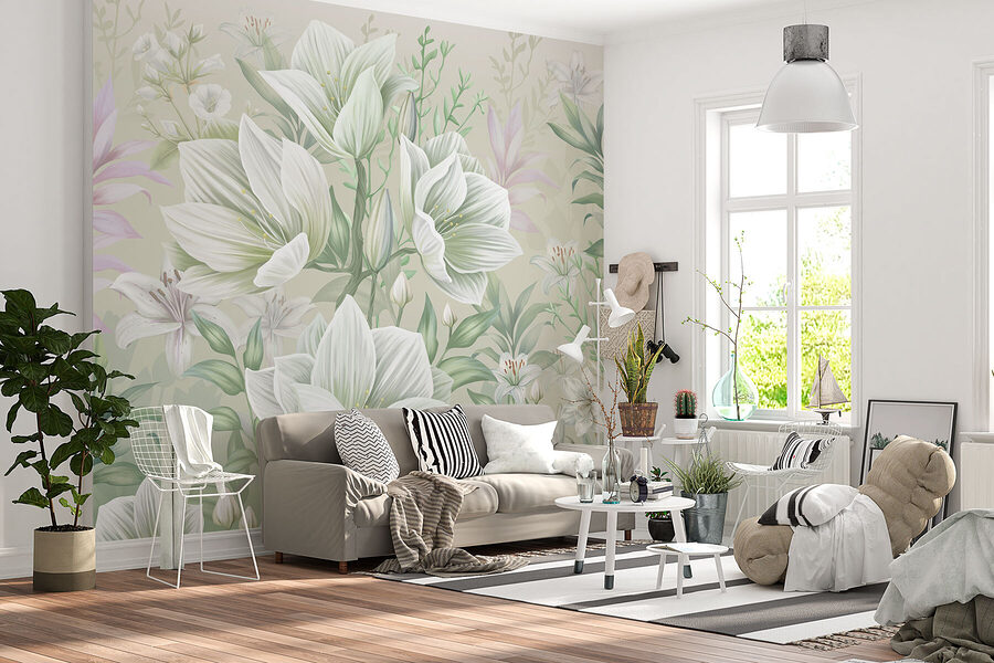 Grande plano de flores