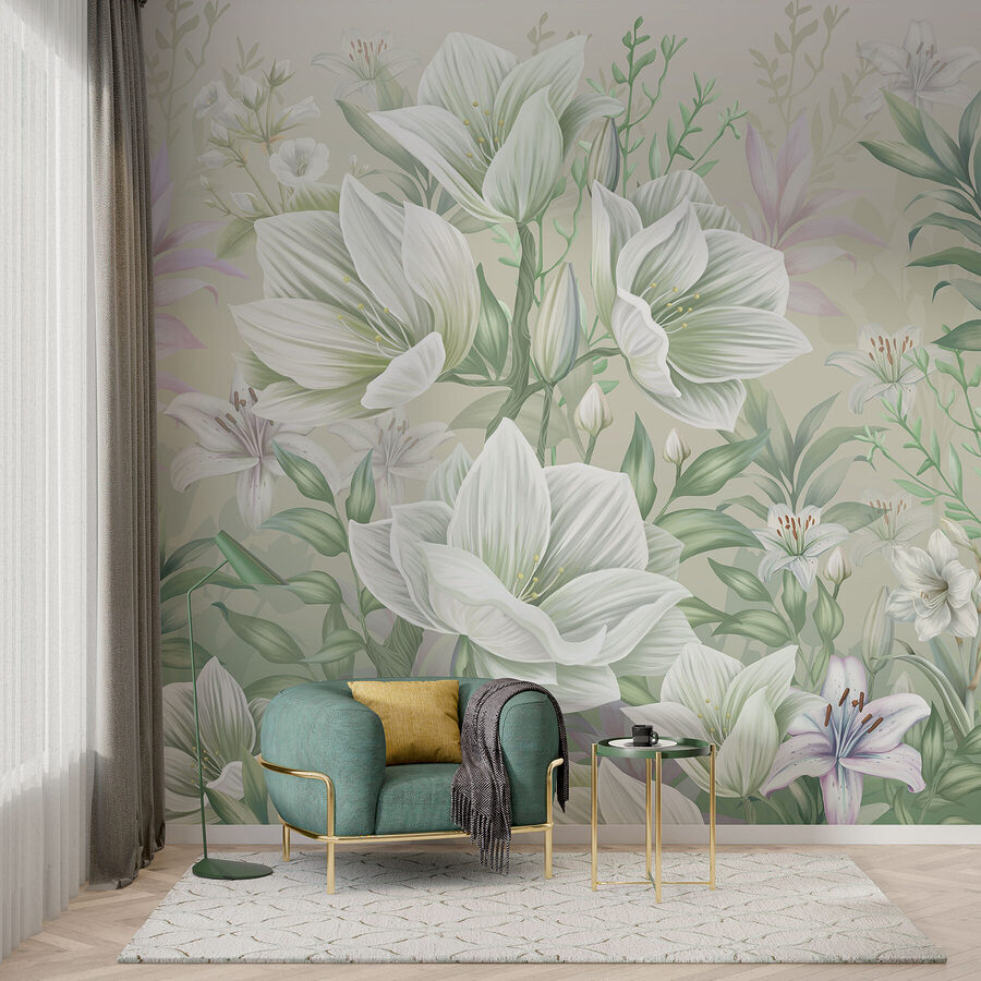Grande plano de flores