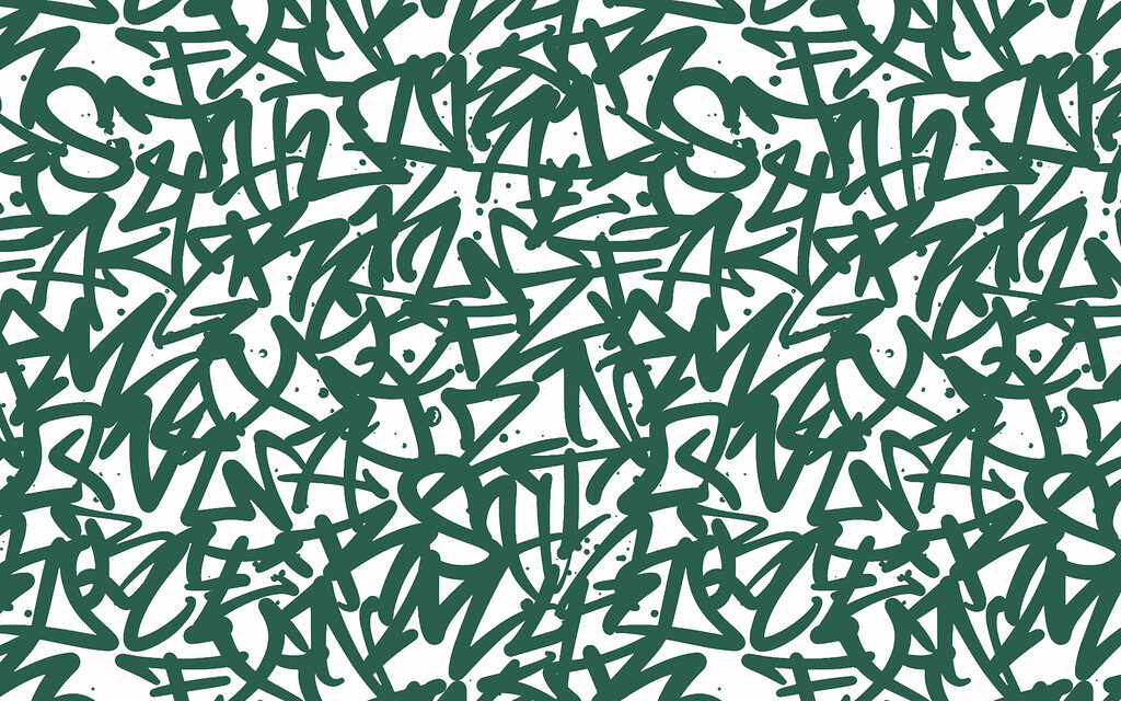 Padrão de letras verdes Padrão de letras verdes