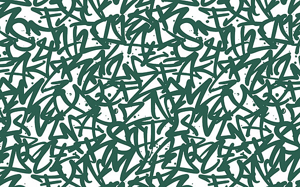 Padrão de letras verdes Padrão de letras verdes