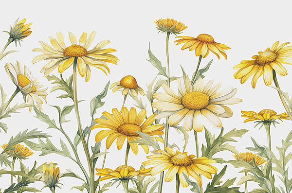 Grupo de flores amarelas Grupo de flores amarelas
