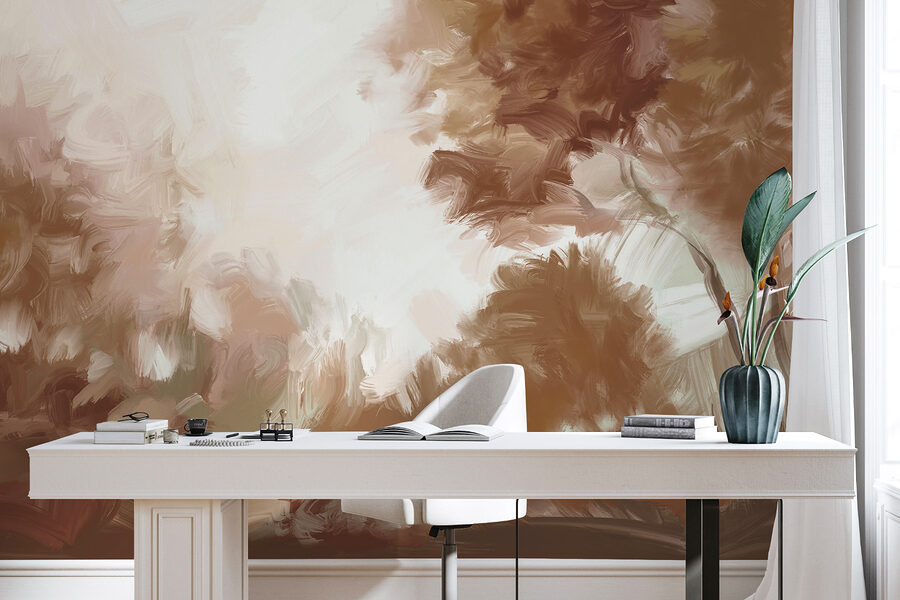 Papel de parede Pintura de árvores e arbustos - Image 3