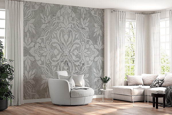 Papel de parede cinzento e branco Papel de parede cinzento e branco