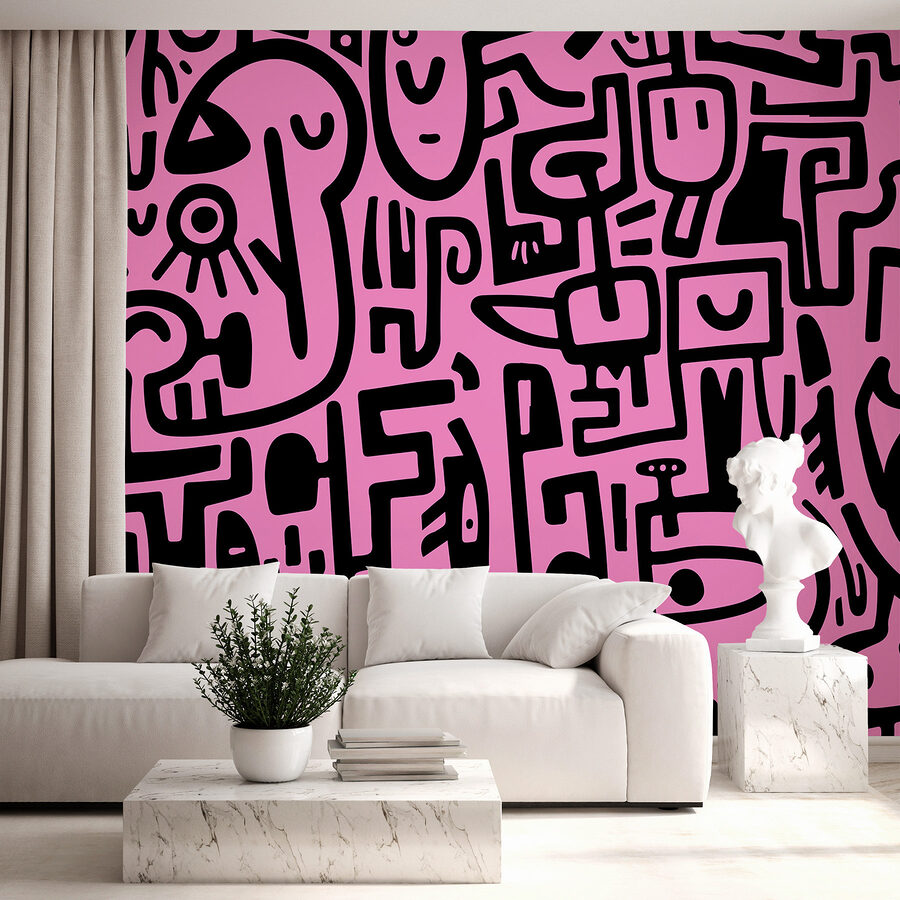 Padrão cor-de-rosa e preto Padrão cor-de-rosa e preto