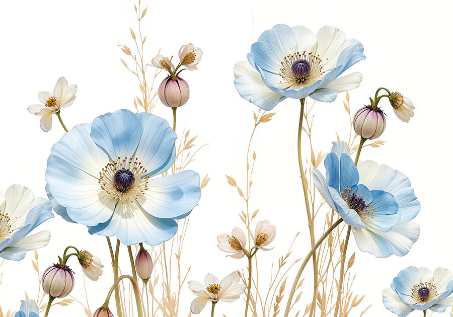 Grande plano de flores