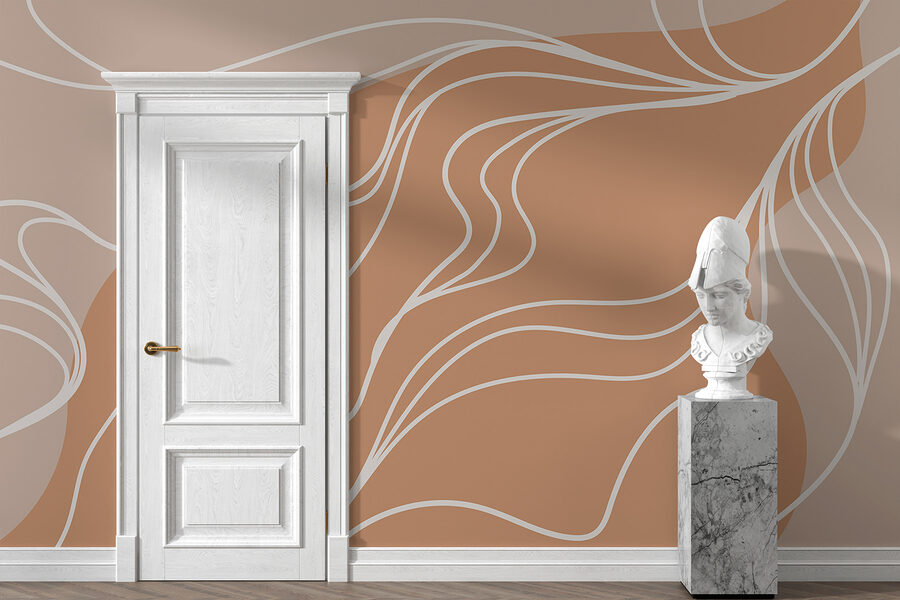 Fundo castanho e branco com linhas brancas