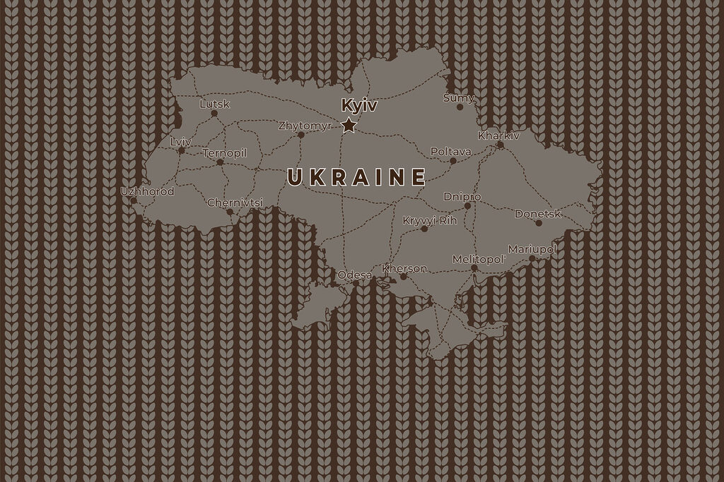 Mapa da Ucrânia com linhas e cidades Mapa da Ucrânia com linhas e cidades