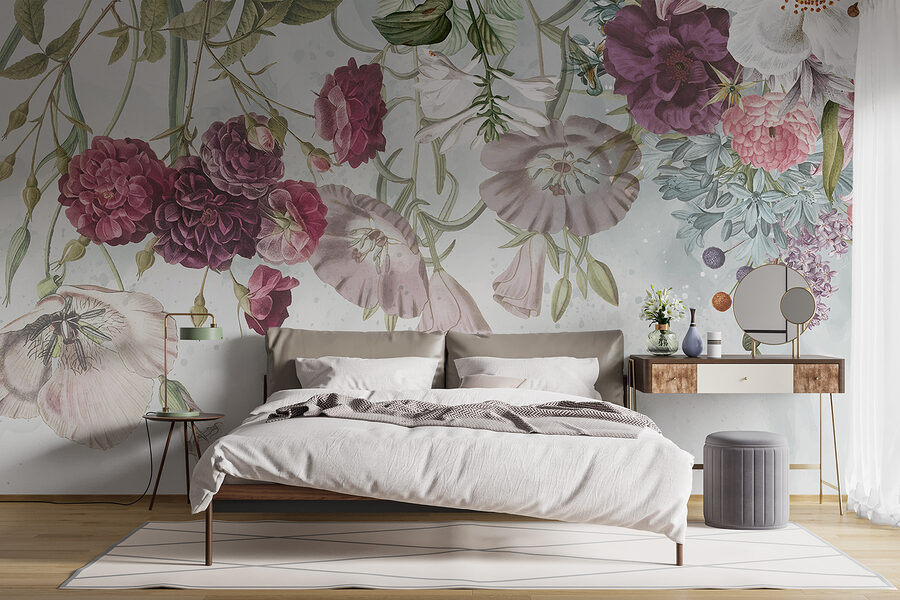 Grande plano de flores