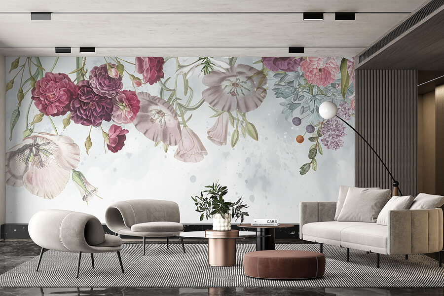 Grande plano de flores