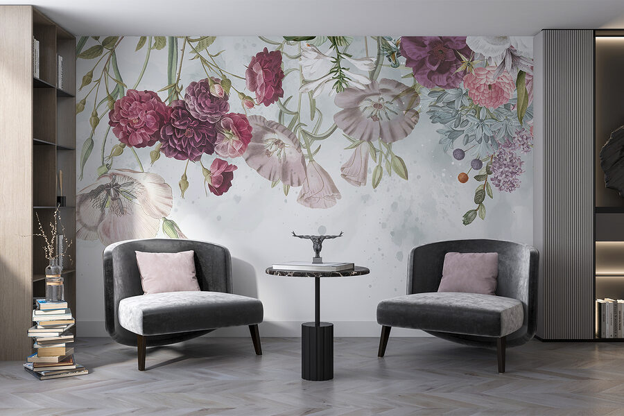 Grande plano de flores