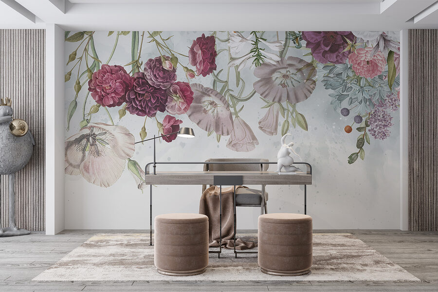 Grande plano de flores