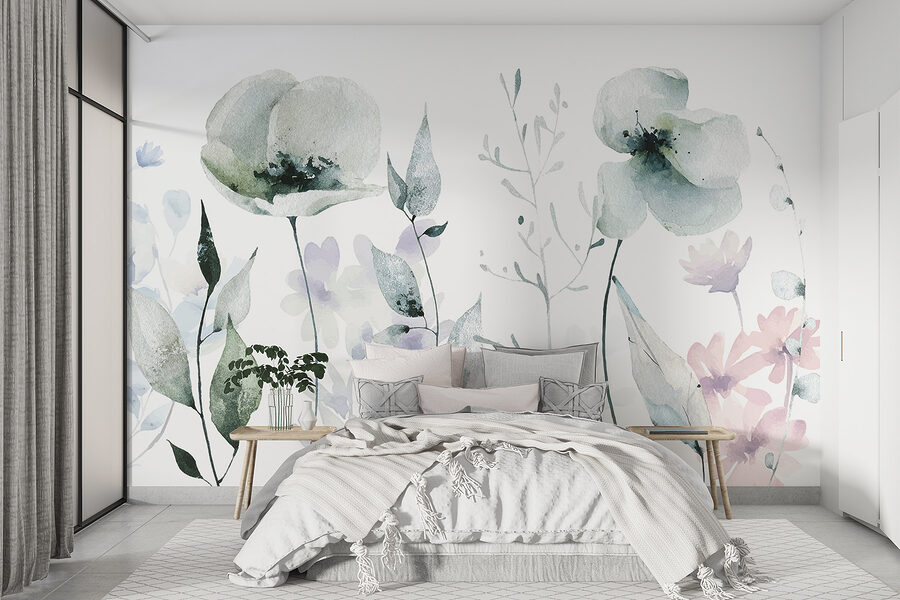 Grande plano de flores