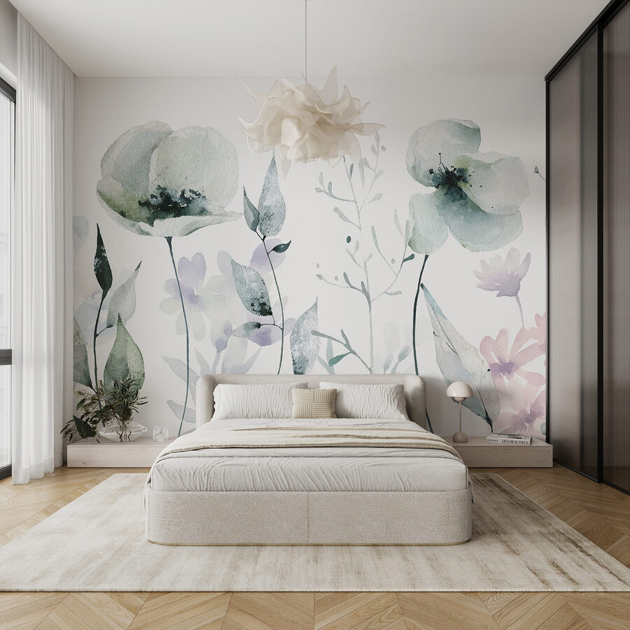 Grande plano de flores