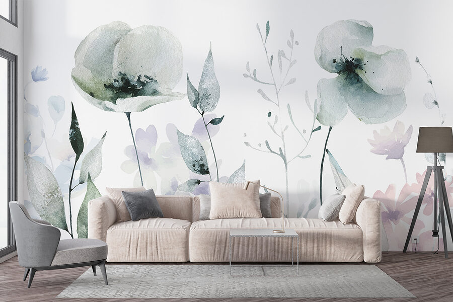 Grande plano de flores