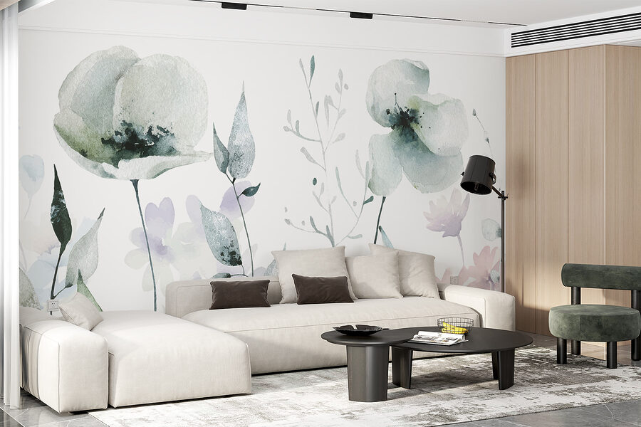 Grande plano de flores