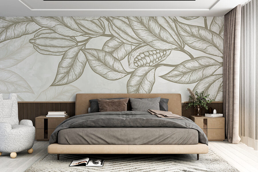 Planta com folhas e feijões