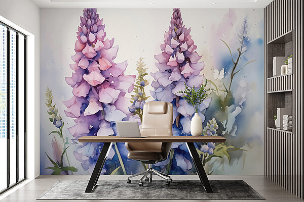 Pintura de flores sobre um fundo branco Pintura de flores sobre um fundo branco