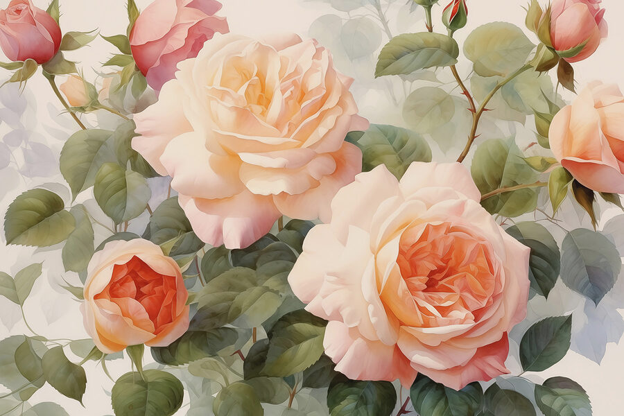 Grande plano de flores