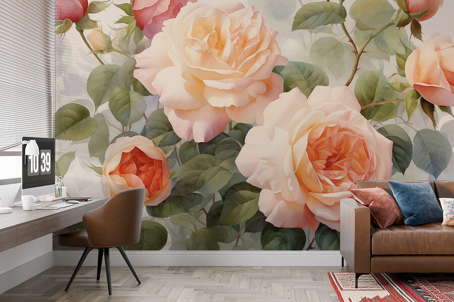 Grande plano de flores