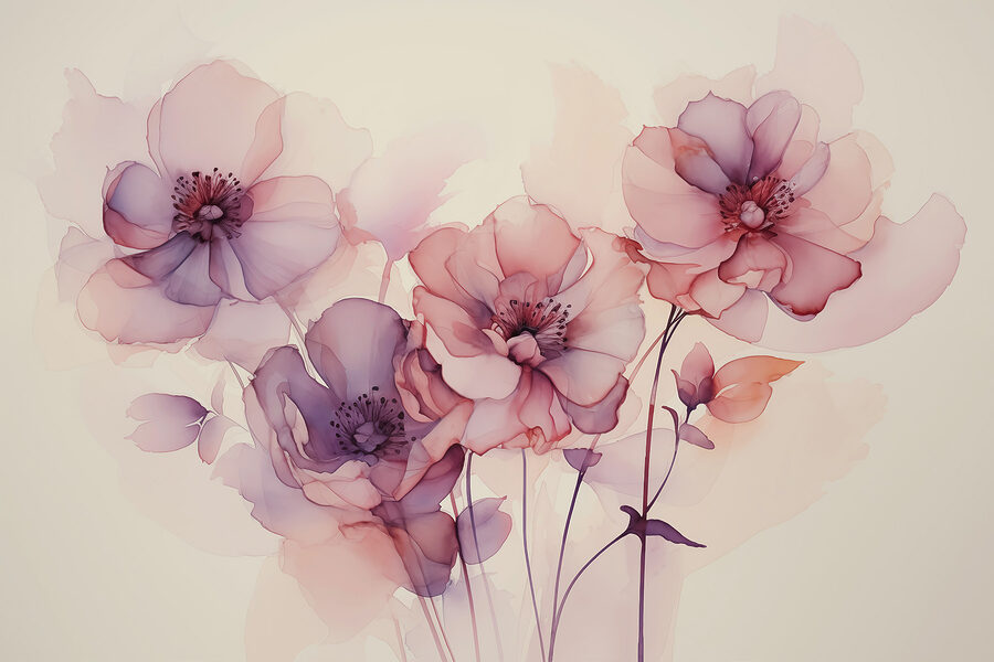 Papel de parede Grande plano de flores - Image 3