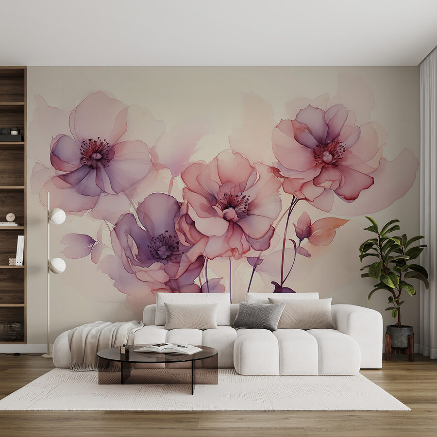 Papel de parede Grande plano de flores