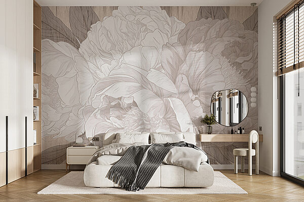 Papel de parede Papel de parede Grande plano de flores (REF: w01141)