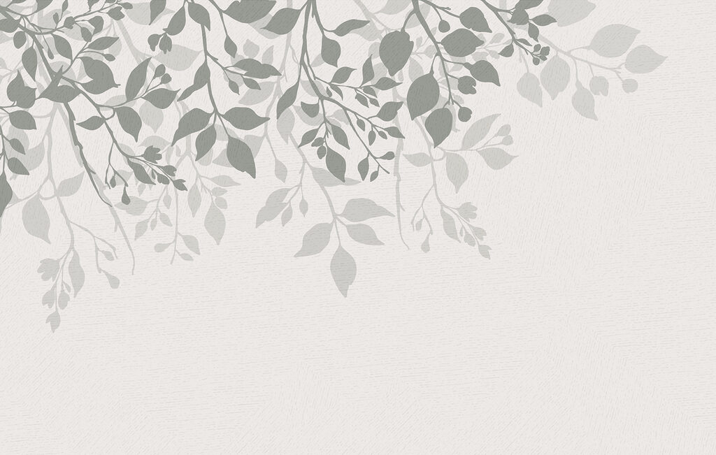 Fundo branco com folhas Fundo branco com folhas