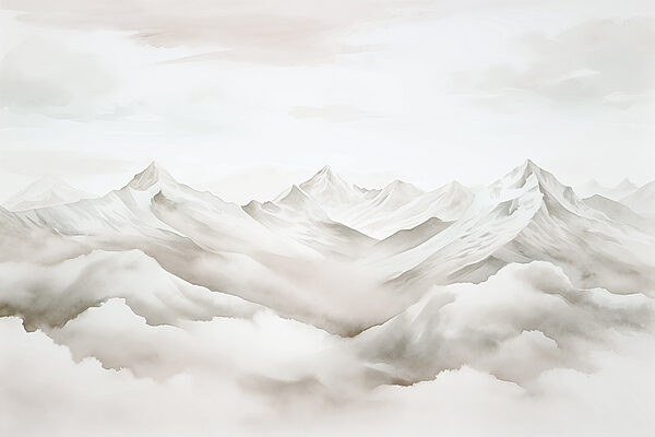 Cordilheira com nuvens Cordilheira com nuvens