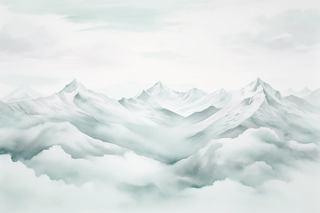 Cordilheira com nuvens Cordilheira com nuvens