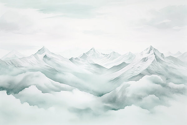 Cordilheira com nuvens Cordilheira com nuvens