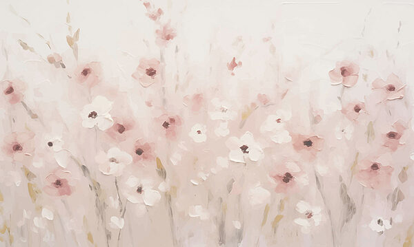 Pintura de flores sobre um fundo branco Pintura de flores sobre um fundo branco