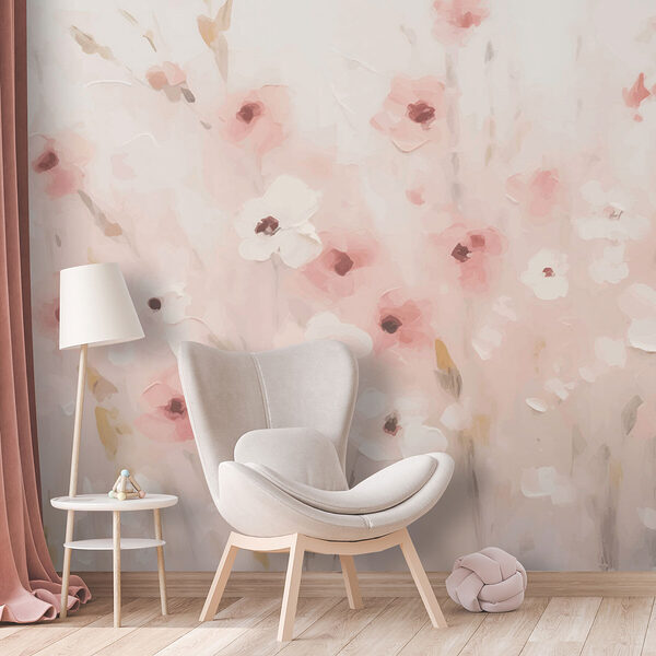 Pintura de flores sobre um fundo branco Pintura de flores sobre um fundo branco