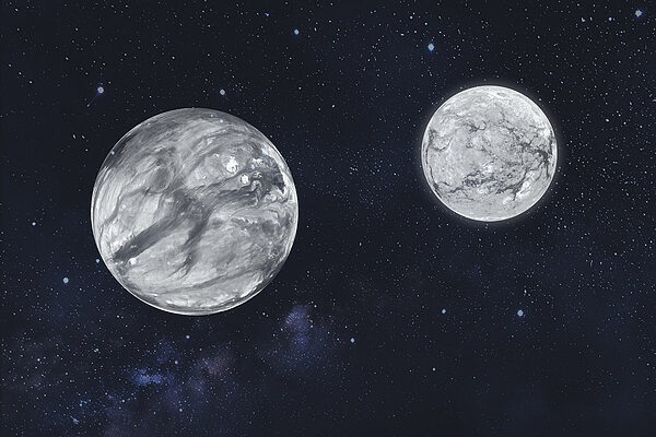 Dois planetas no espaço Dois planetas no espaço