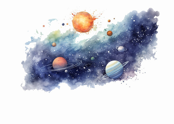 Planetas no céu com planetas Planetas no céu com planetas
