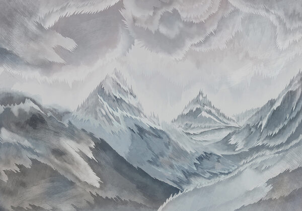 Pintura de montanhas e nuvens Pintura de montanhas e nuvens