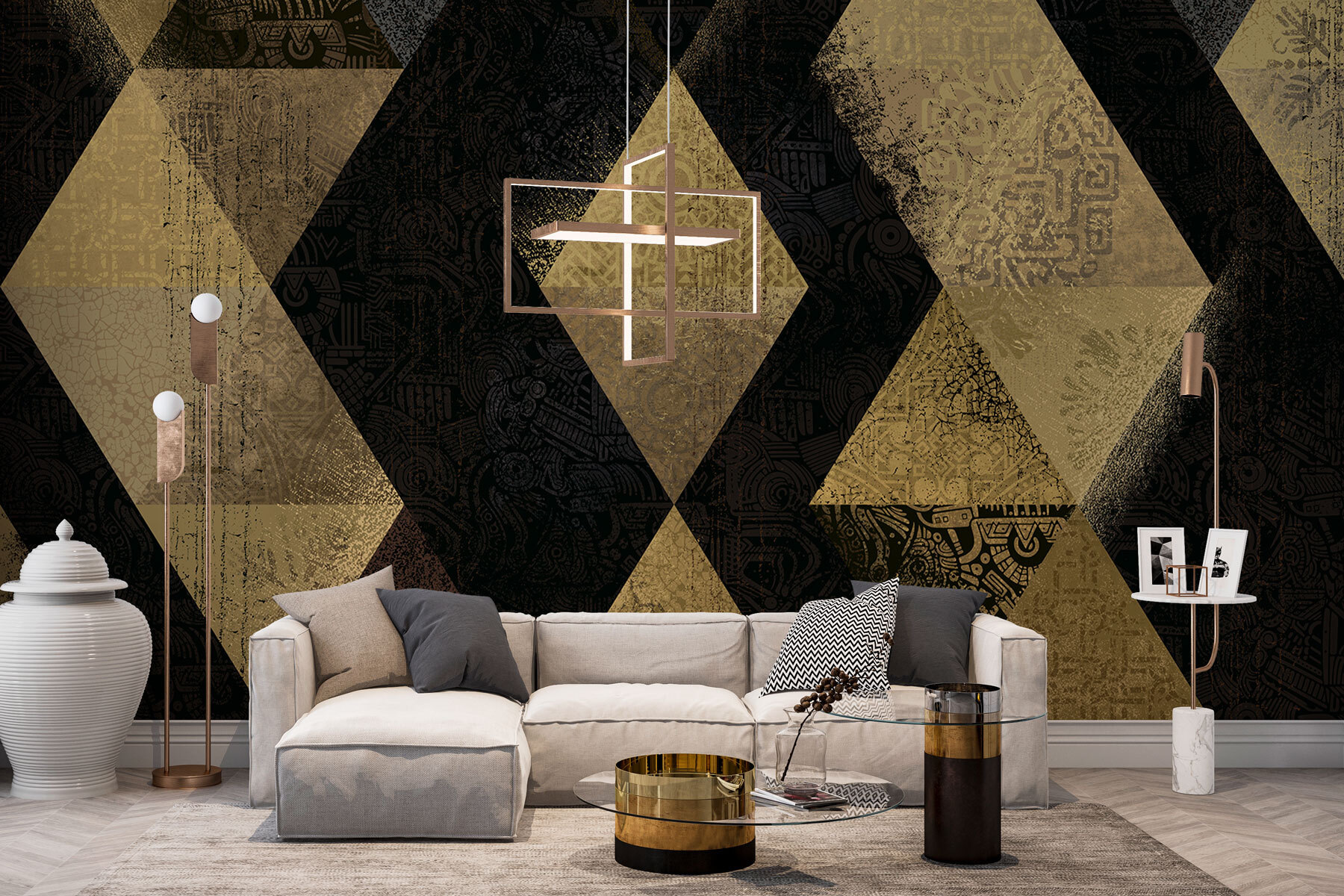 Mosaic of Luminous Triangular Patterns Mosaic of Luminous Triangular Patterns